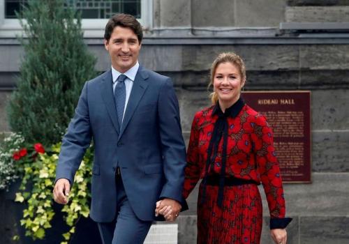 Primer ministro de canadá con su esposa