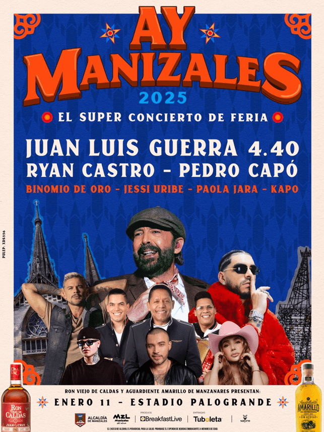 ¡Ay Manizales!, el súper concierto que reunirá a grandes artistas 