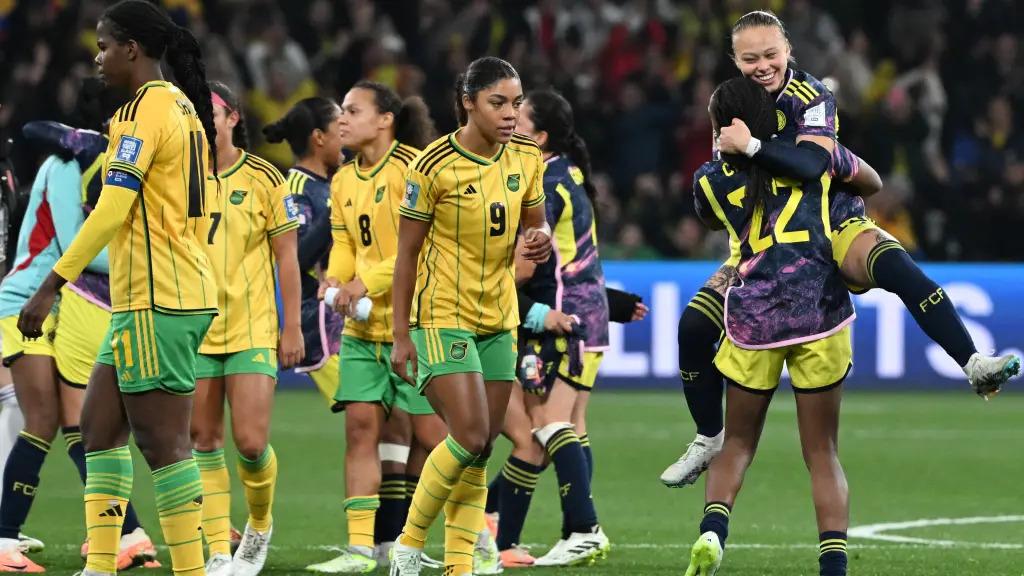 Colombia celebra su triunfo ante Jamaica